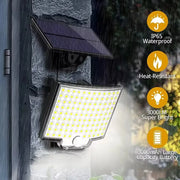 RadiantGrid TriMode Pro Solar Wall Light - 330 COB LED with Motion Sensor & Remote Control
