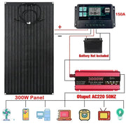 RadiantGrid Pro 3000W Complete Solar Kit - Pure Sine Wave Inverter with 300W Panel and Smart Controller