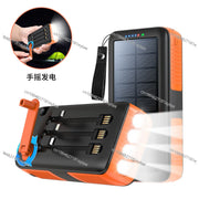 RadiantGrid Survivor 63200mAh Hand Crank Solar Power Bank - IP66 Waterproof