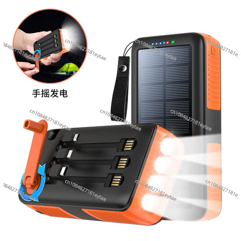 RadiantGrid Survivor 63200mAh Hand Crank Solar Power Bank - IP66 Waterproof
