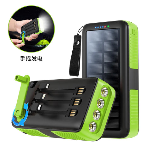 RadiantGrid Survivor 63200mAh Hand Crank Solar Power Bank - IP66 Waterproof