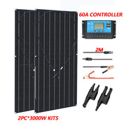RadiantGrid Pro 3000W Monocrystalline Solar Panel - 21.8% Efficiency with MC-4 Connectors