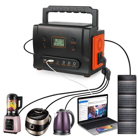 RadiantGrid PowerStation Pro Series 200W/500W/1000W - Pure Sine Wave Portable Solar Generator with PD & QC3.0
