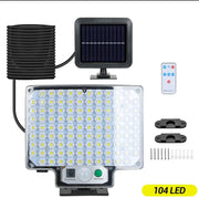 RadiantGrid TriMode Pro Solar Wall Light - 330 COB LED with Motion Sensor & Remote Control