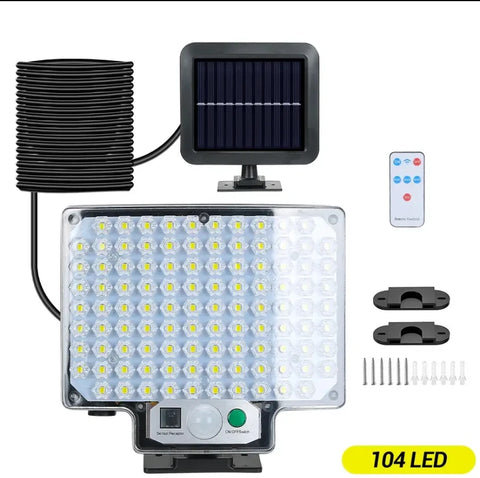 RadiantGrid TriMode Pro Solar Wall Light - 330 COB LED with Motion Sensor & Remote Control