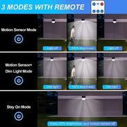 RadiantGrid TriMode Pro Solar Wall Light - 330 COB LED with Motion Sensor & Remote Control