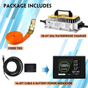 RadiantGrid Pro Series 48V(51.2V) LiFePO4 Battery - Solar Storage System Built-in 200A BMS with Mobile APP