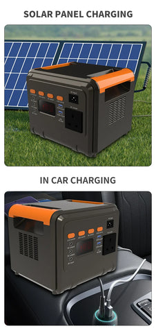 RadiantGrid PowerStream F30 1000W/5000W - Portable Solar Generator with LCD Display & Streaming