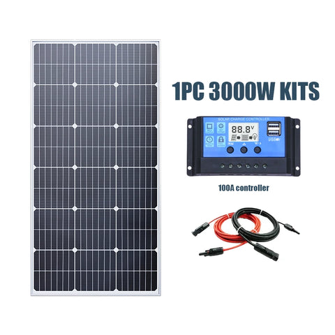 RadiantGrid Pro Series Solar Panel 6000W - 18V/3KW Portable Power Bank Flexible Charging Outdoor Solar Cells