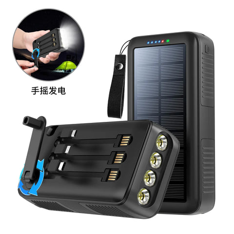 RadiantGrid Survivor 63200mAh Hand Crank Solar Power Bank - IP66 Waterproof
